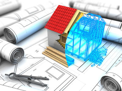 房屋建筑模型與設(shè)計藍(lán)圖圖片-房屋建筑工程三維藍(lán)圖設(shè)計素材-高清圖片 .