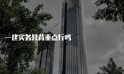 一建實務(wù)只背重點行嗎